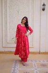 Ka 1238 Mal Chanderi With Embroidered Work Kurti With Pant Bulk Orders In India